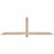Ekena Millwork Eugene Smooth Timber Gable Bracket, Douglas Fir, 72"W x 24"H x 1 1/2"D x 3 1/2"F, 8/12 Pitch GBW072X24X0204EUG00SDF - alternate 1